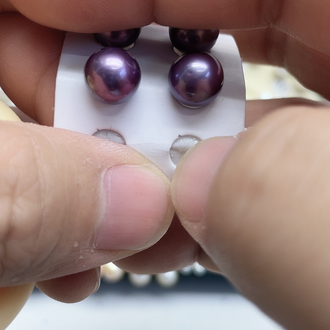 .***.银S925镶嵌耳饰淡水珍珠