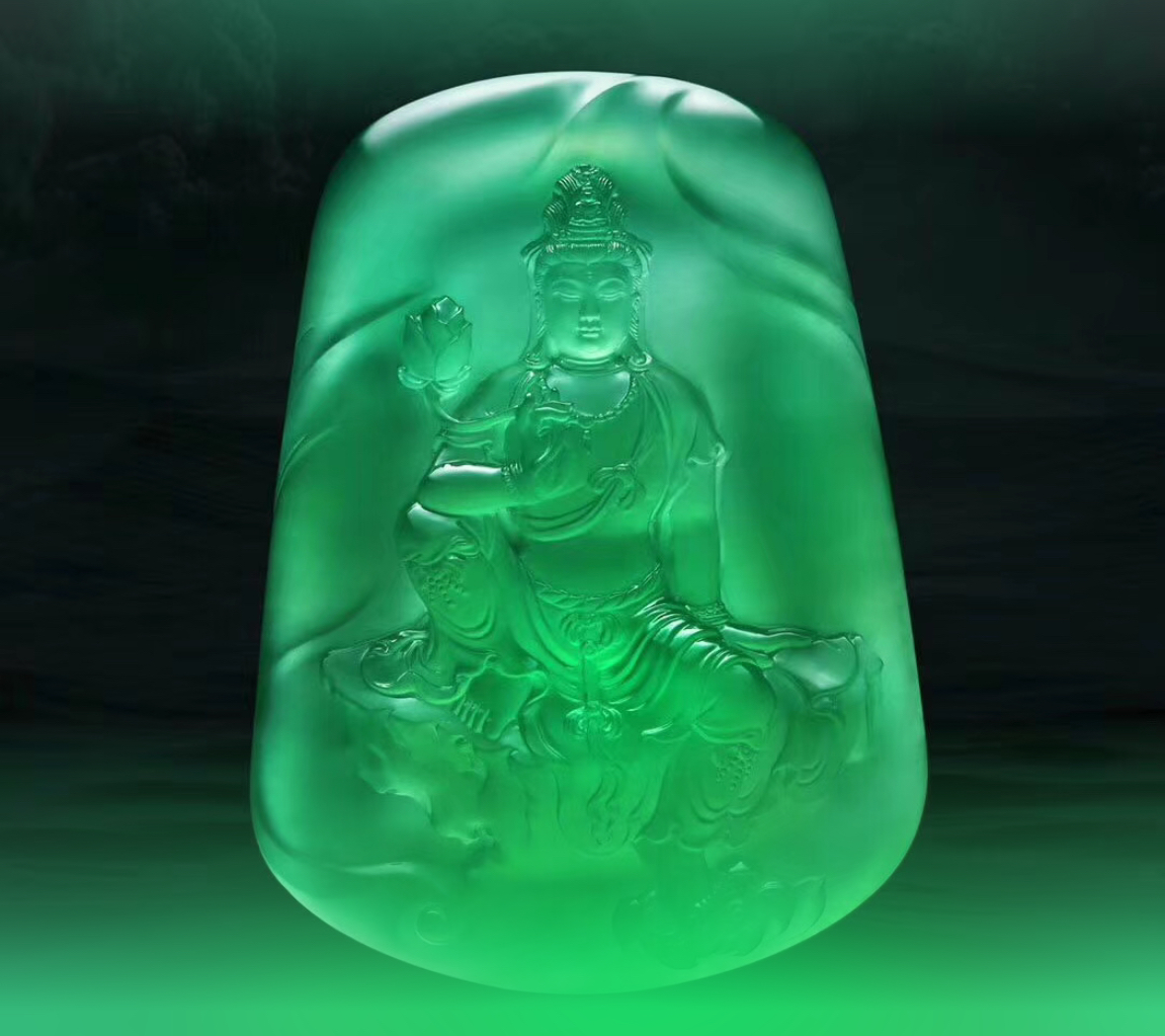 [定制链接]天然缅甸翡翠A货观音