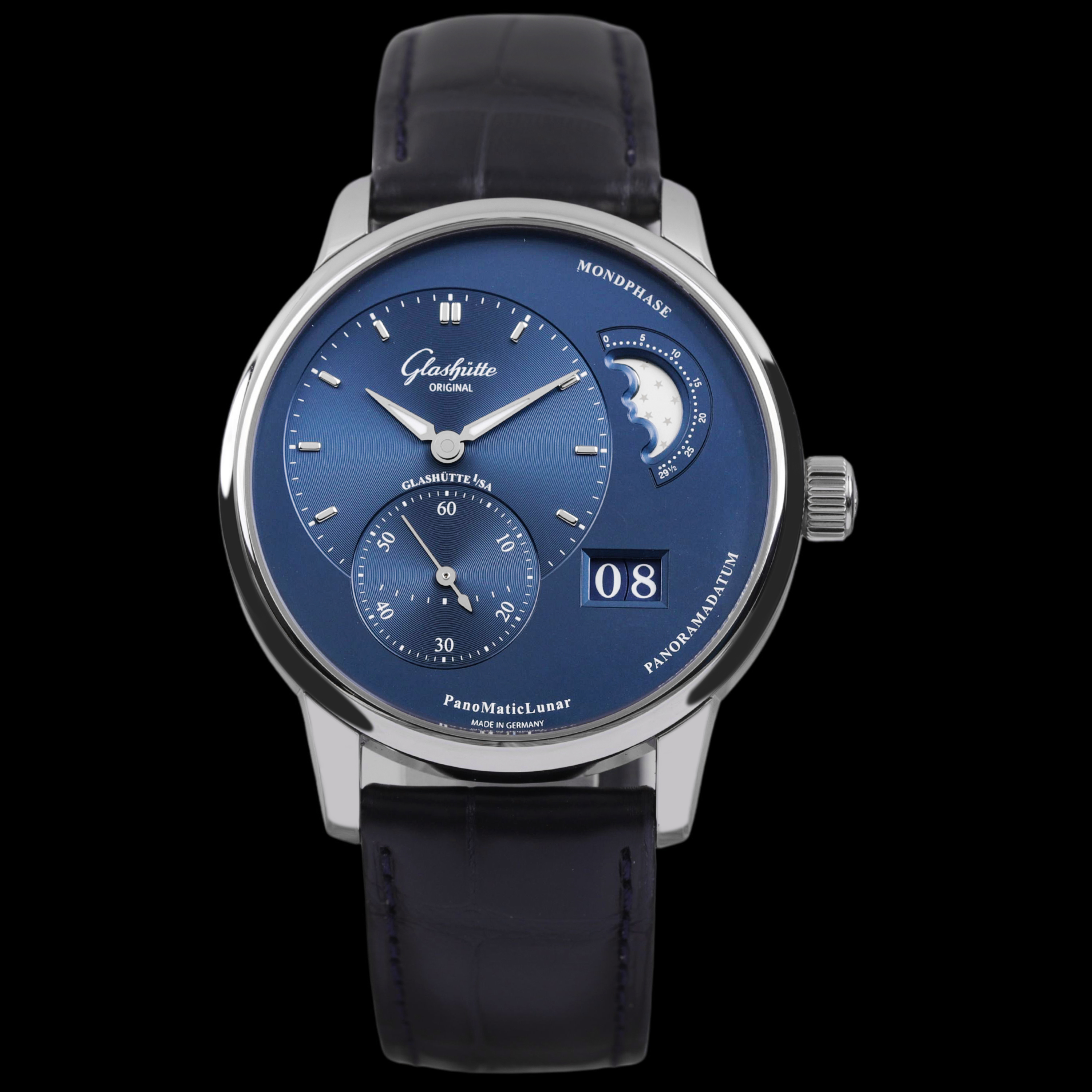 99新 Glashutte/格拉苏蒂 大牛/全套未使用/1-90-02-46-32/40/