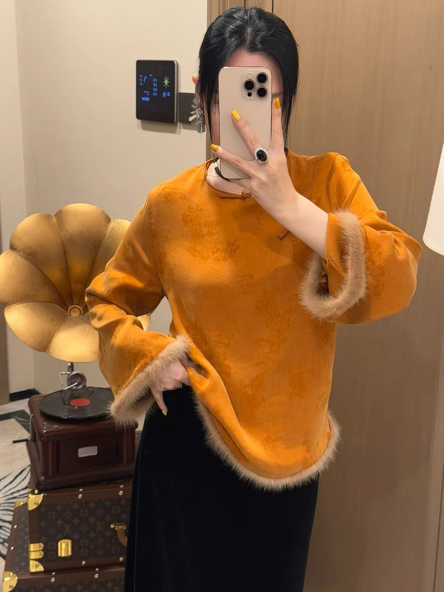 DY2073常规款植物花卉上衣套头内搭百搭秋冬ins冬季针织加厚圆领