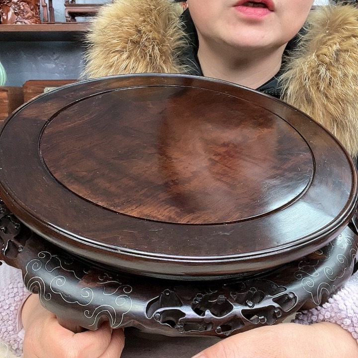 乌木类端景台小李子红木工艺品3021