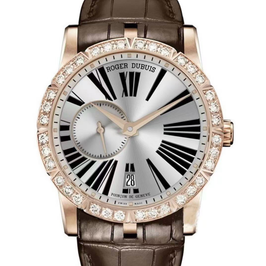 99新 ROGER DUBUIS/罗杰杜彼 王者系列RDDBEX0483原钻玫瑰金男表