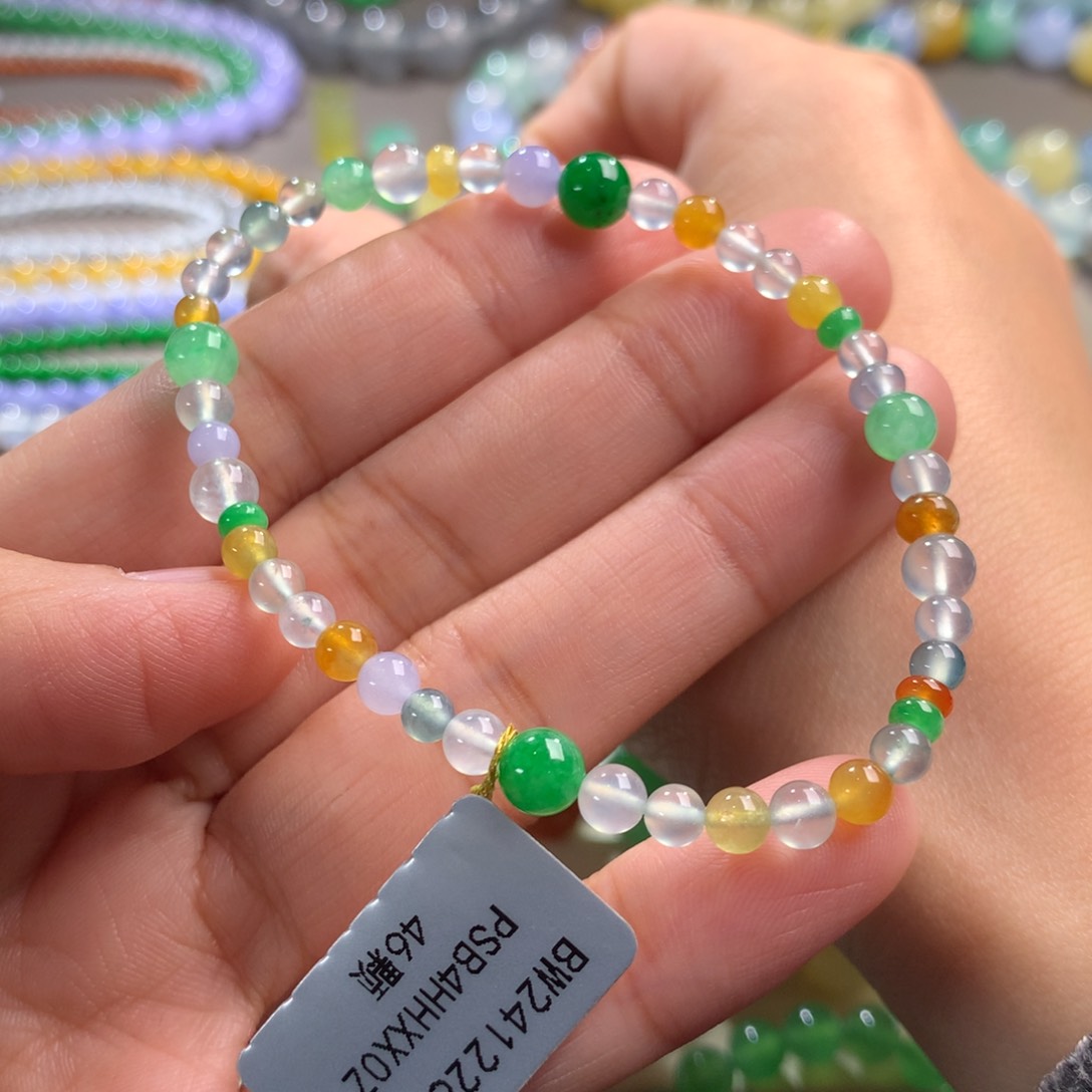 翡翠手链未镶嵌卡3.5～4.5