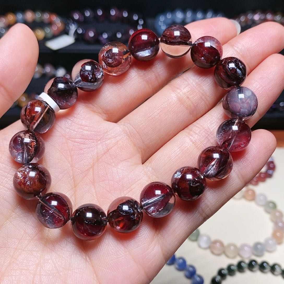 水晶手串未镶嵌胶花