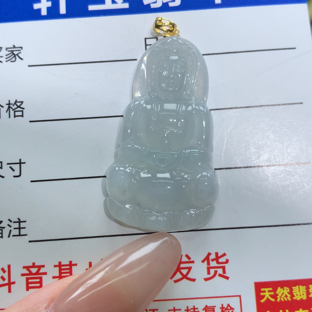 翡翠颈饰18K金镶嵌翡翠