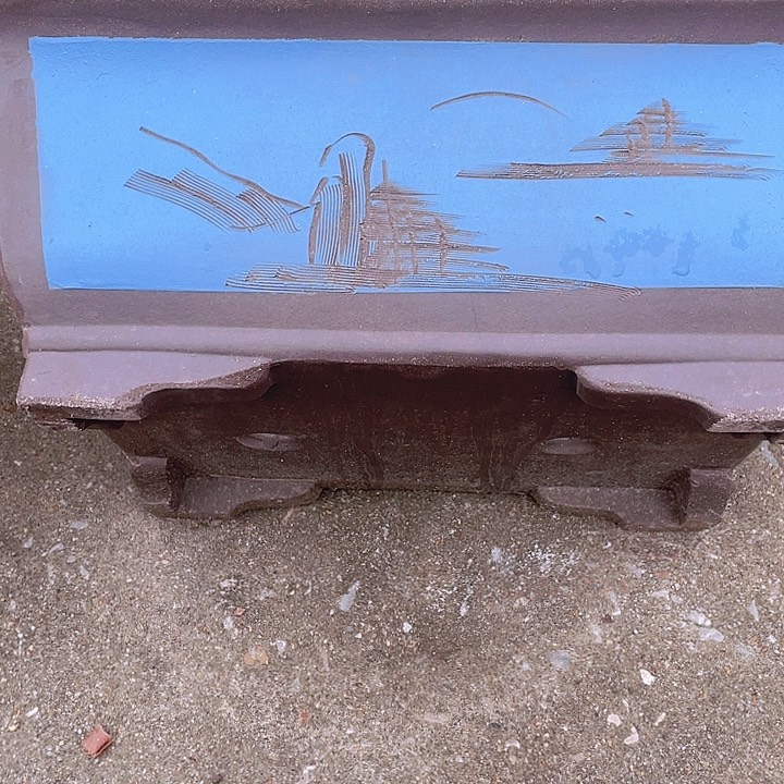 紫砂40蓝马槽花哦花哦