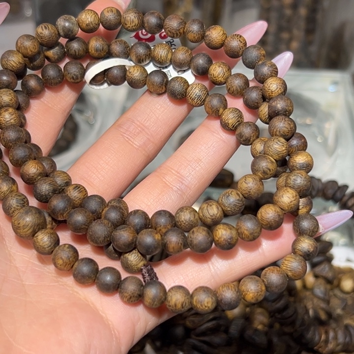 沉香手串奇楠沉香多圈0.7d d