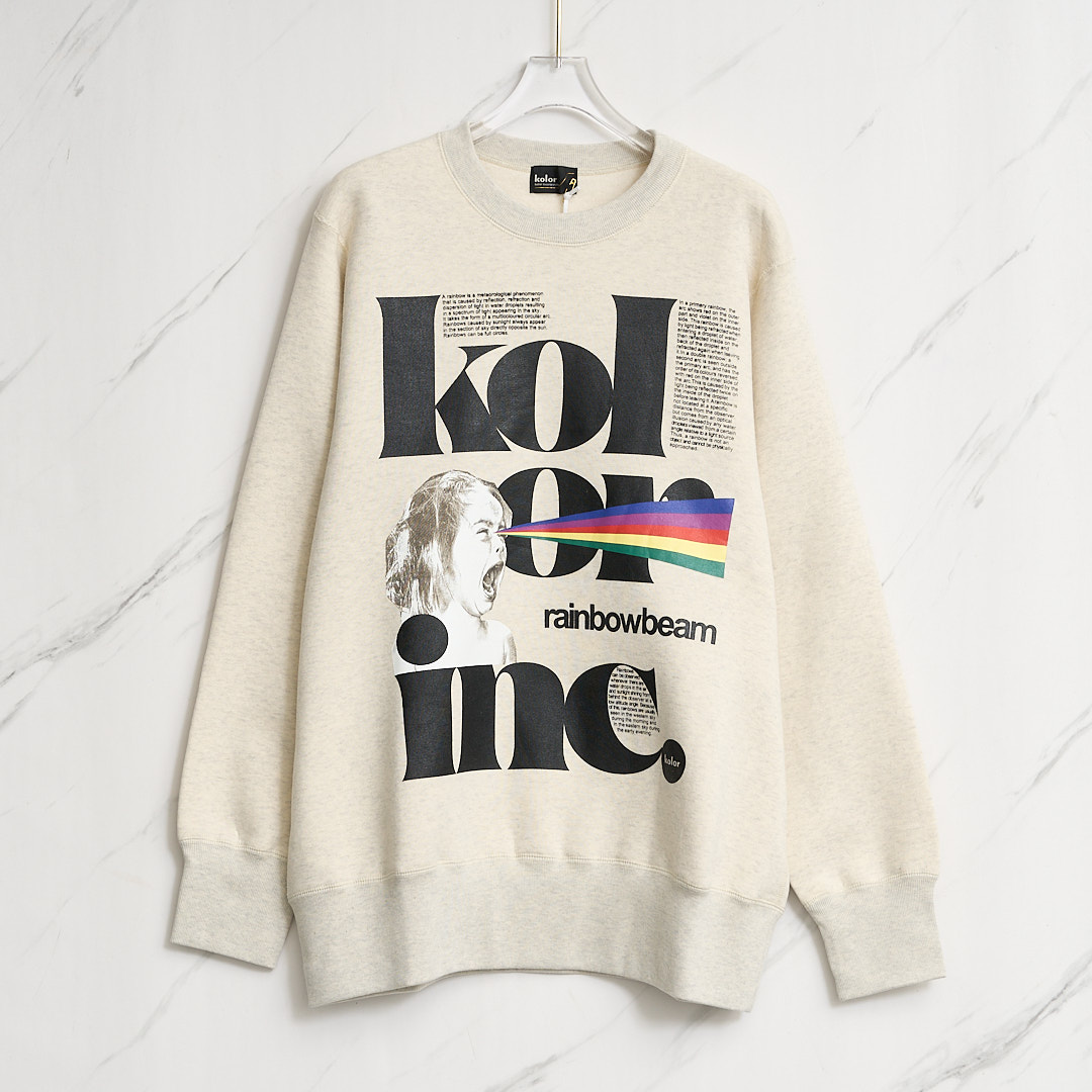 全新未使用  Kolor男士印花加绒卫衣/KRBU00040