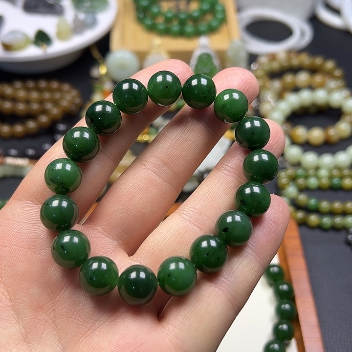 和田玉未镶嵌手链