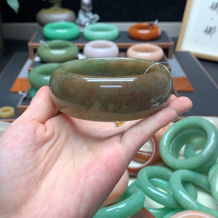 青***筝石英质玉（非洲翠）合金舍