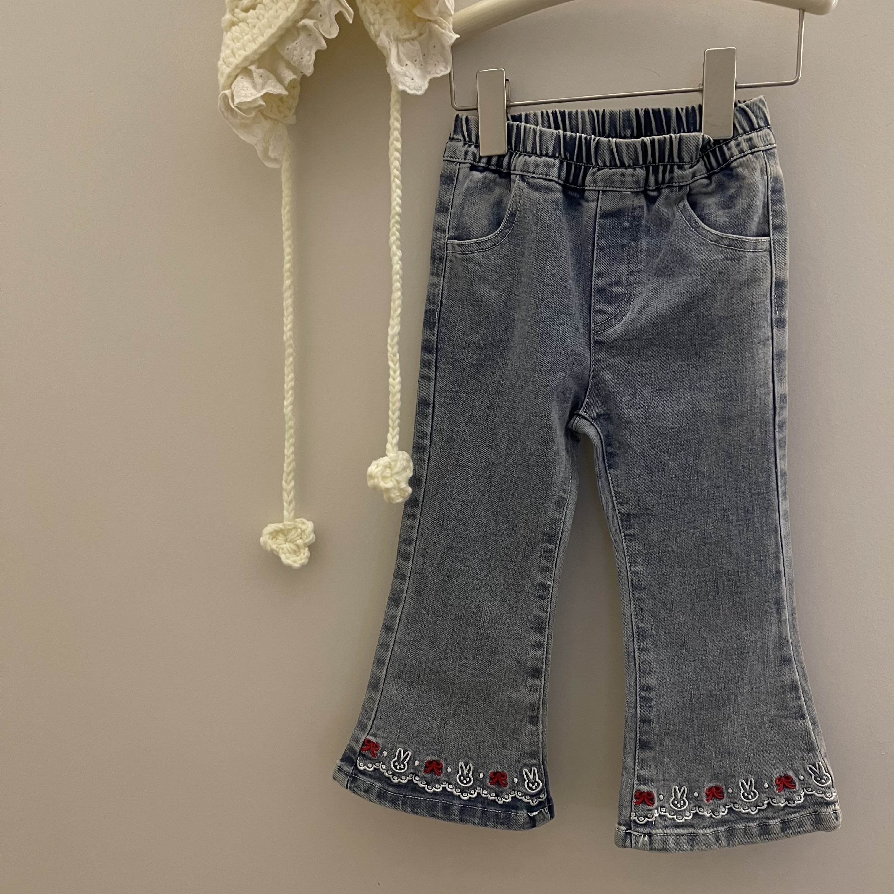 秋季新品 女童兔头牛仔裤25Q695
