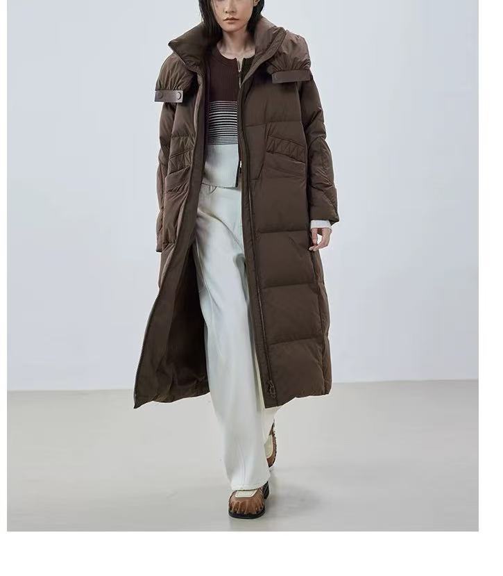 023女可拆卸帽女休闲长款带帽中长款常规连帽韩版