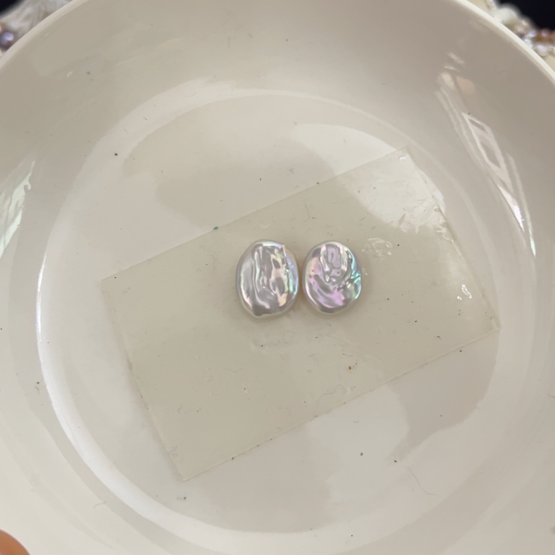 淡水珍珠耳饰银S925镶嵌