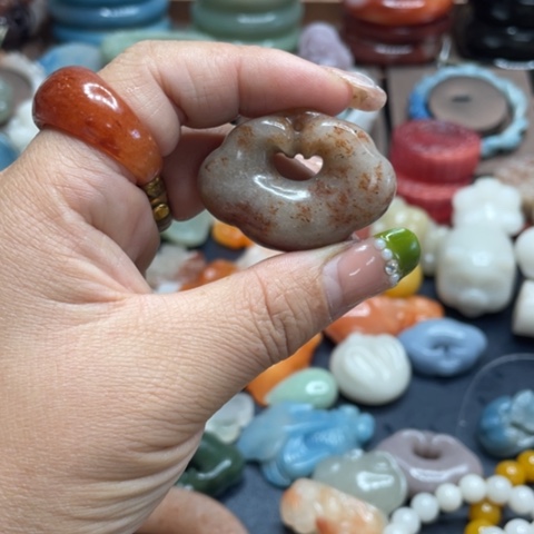 合金石英质玉（黄龙玉）手链