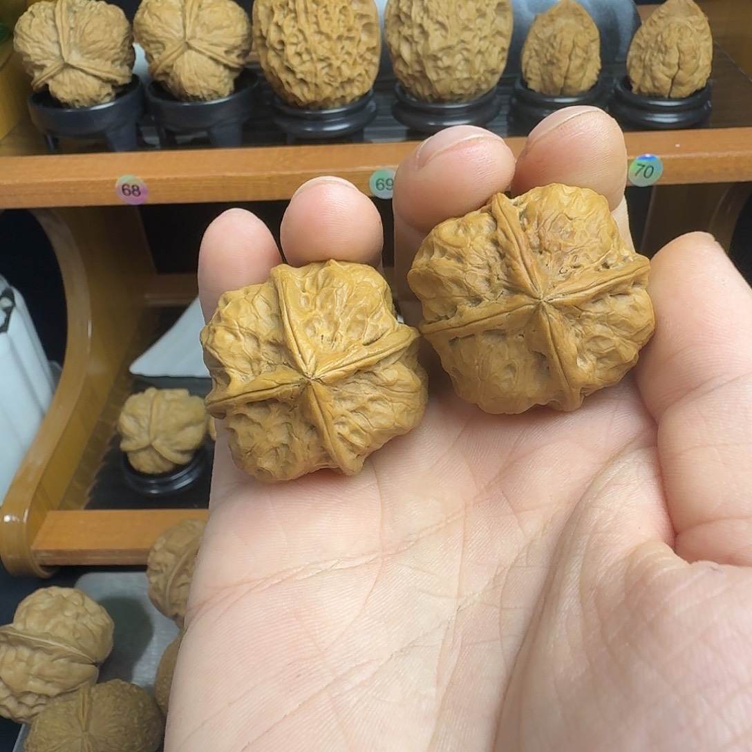 富***！把件文玩核桃四棱骰子37尺