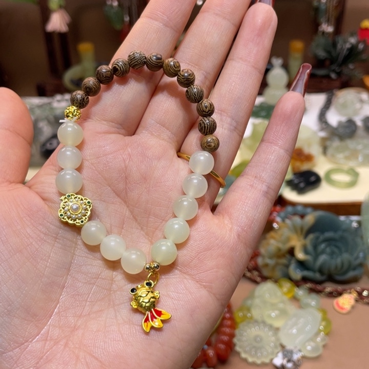 蛇纹石玉手链未镶嵌