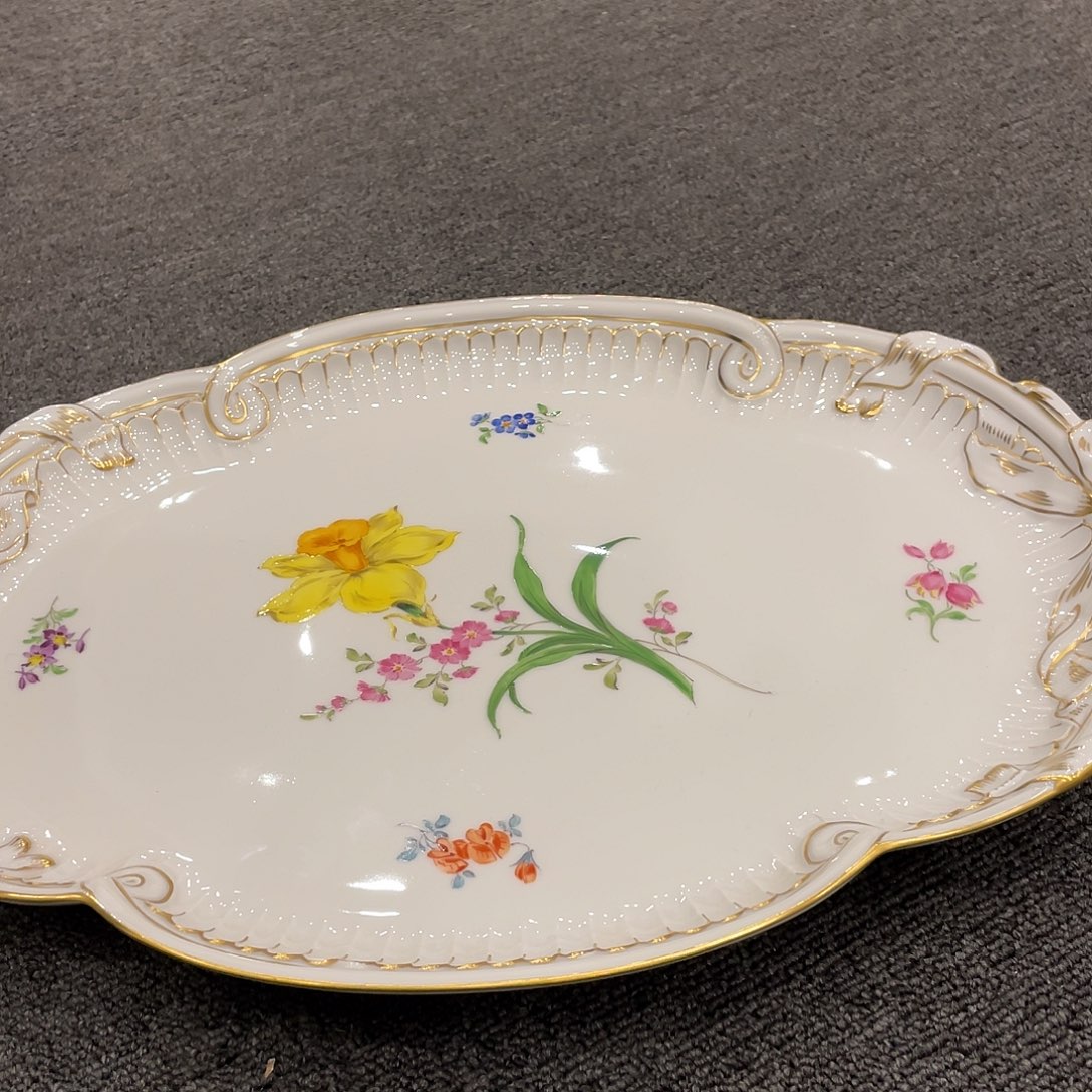 瓷片中古二等花卉托盘