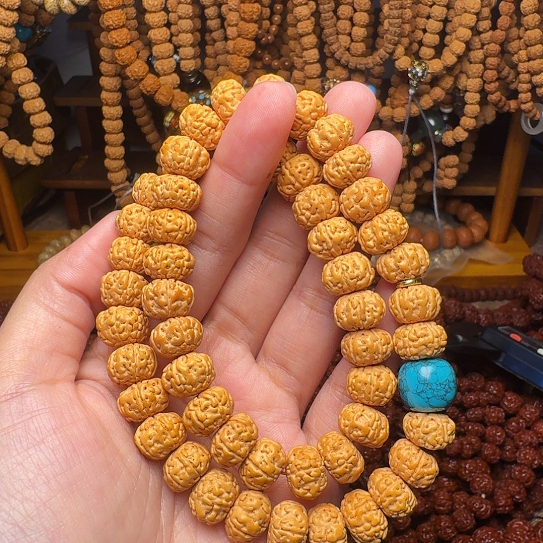 金刚菩提吊坠11mm六瓣双圈原皮