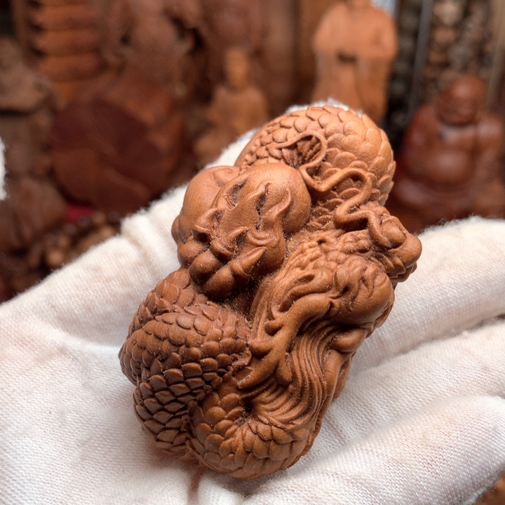 檀香木把件老山檀手把件吊坠