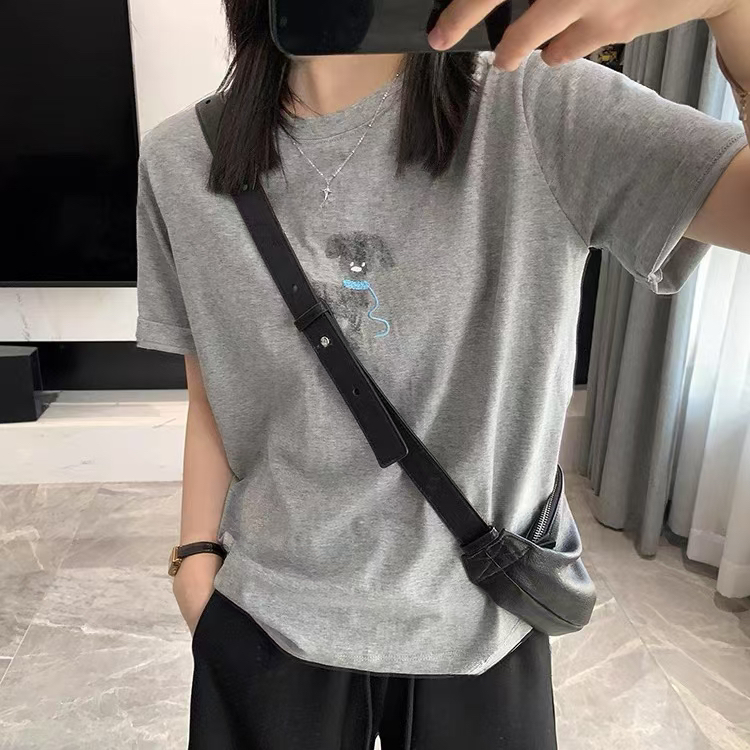 -ARRLMORRE品牌【毛线狗】冰感高支密水柔棉减龄短袖T