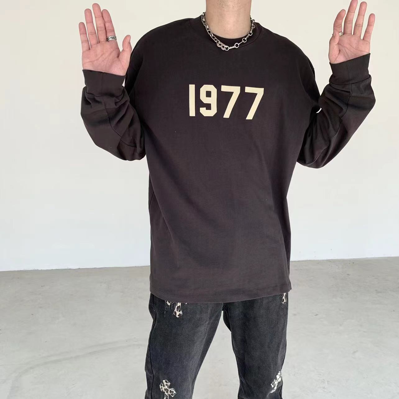 16FOG1977印花长袖T恤秋季ESSENTIAL长袖圆领高级轻奢痞帅男装