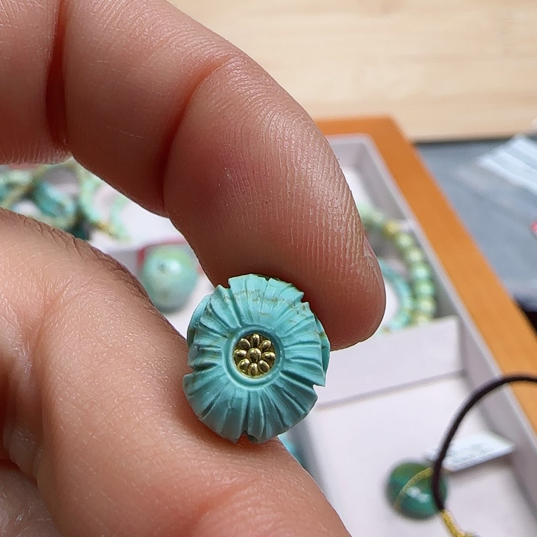 绿松石珠宝半成品未镶嵌