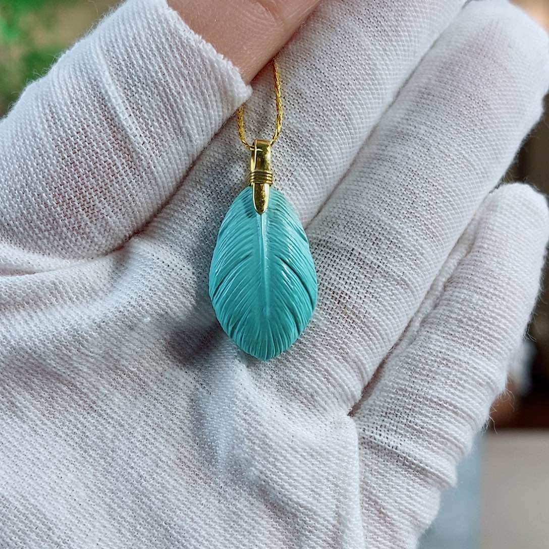 银S925镀金镶嵌绿松石珠宝奇石