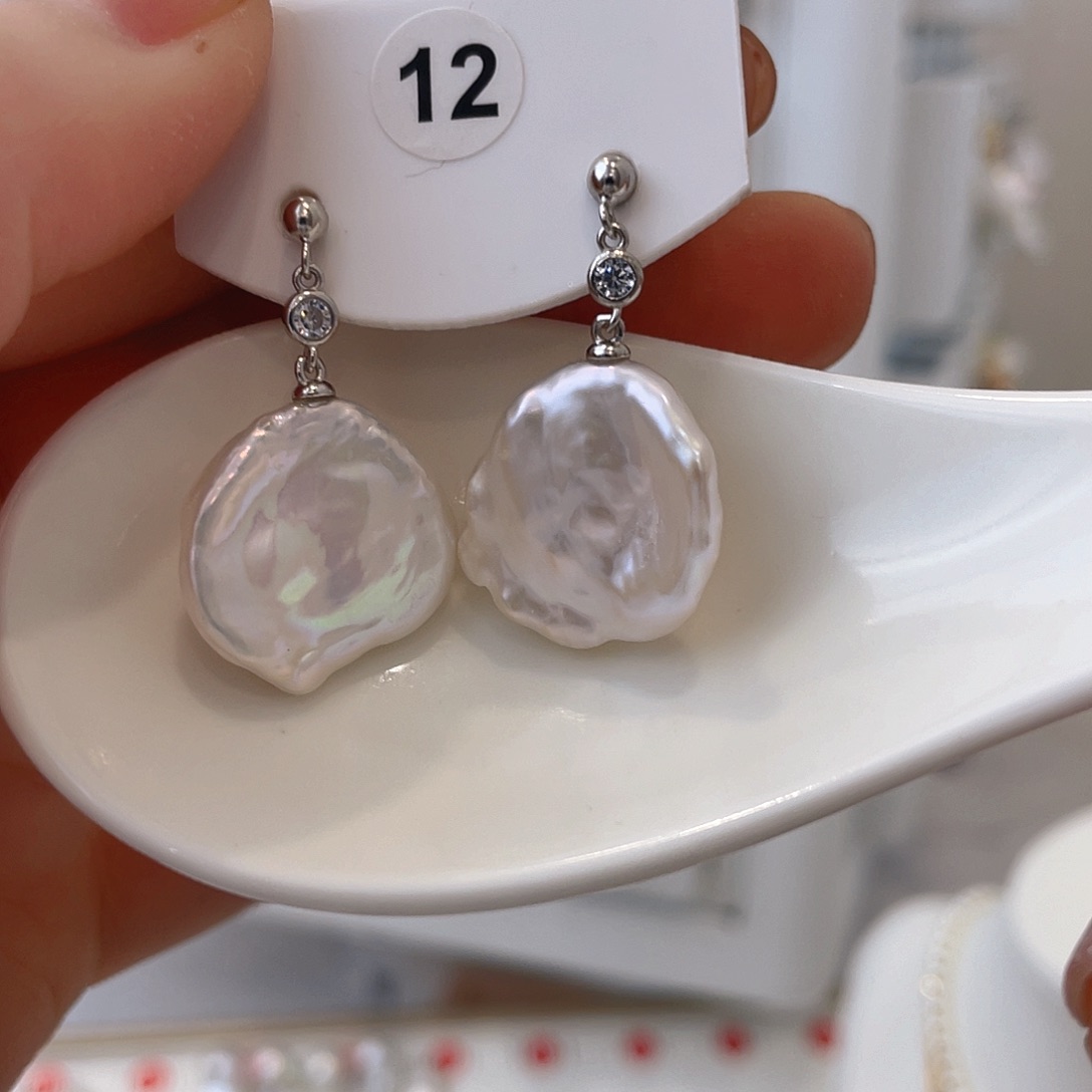 淡水珍珠天然珍珠巴洛克银S925镶嵌发****奥