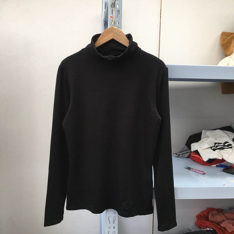 25198春秋女高领弹力打底长袖衫