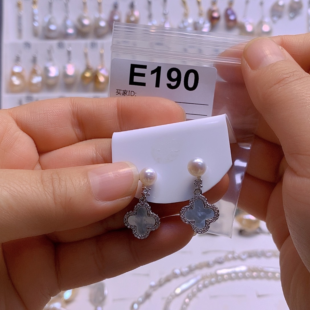 淡水珍珠耳饰银S925镶嵌