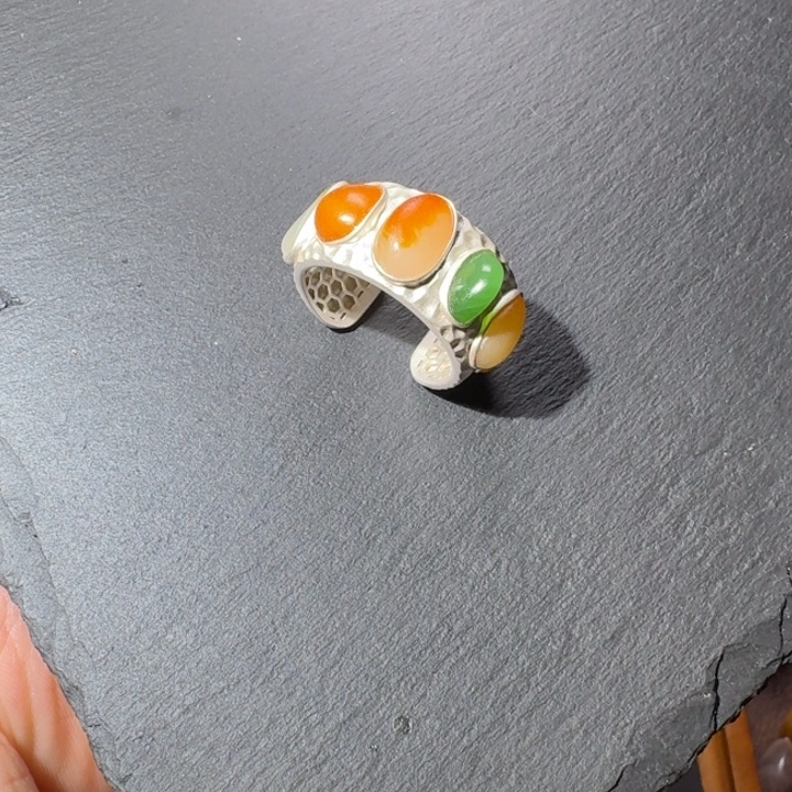 可***乐和田玉银S925镶嵌珠宝奇石