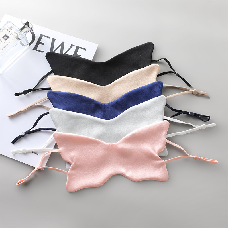 100%桑蚕丝蝴蝶缎面眼罩 19姆米双面真丝舒适护眼遮光睡眠款眼罩