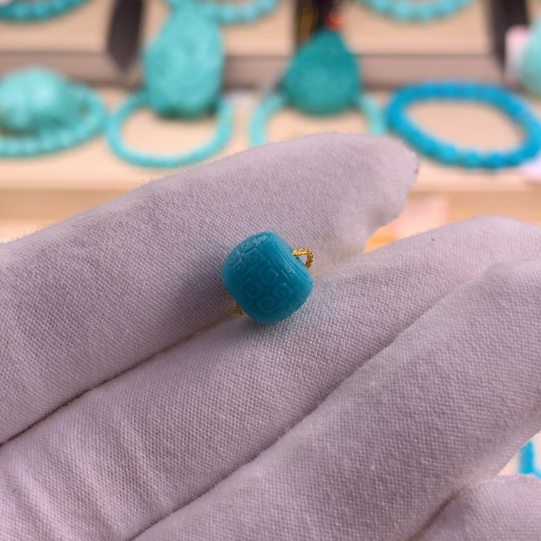 绿松石珠宝奇石未镶嵌9.5-7.8