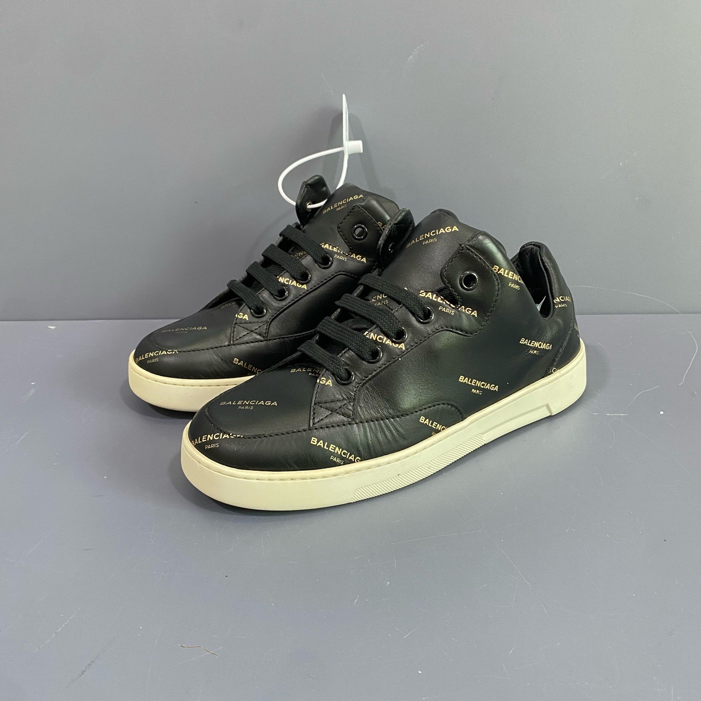 95新 Balenciaga/巴黎世家 35码弹幕满印板鞋休闲鞋穿几次内长235
