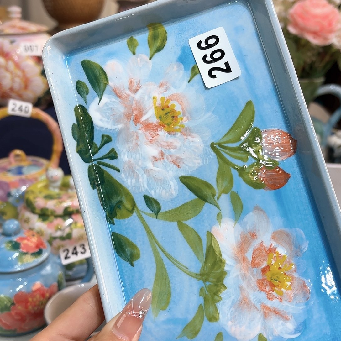 景德镇手绘高温釉下彩陶瓷茶具