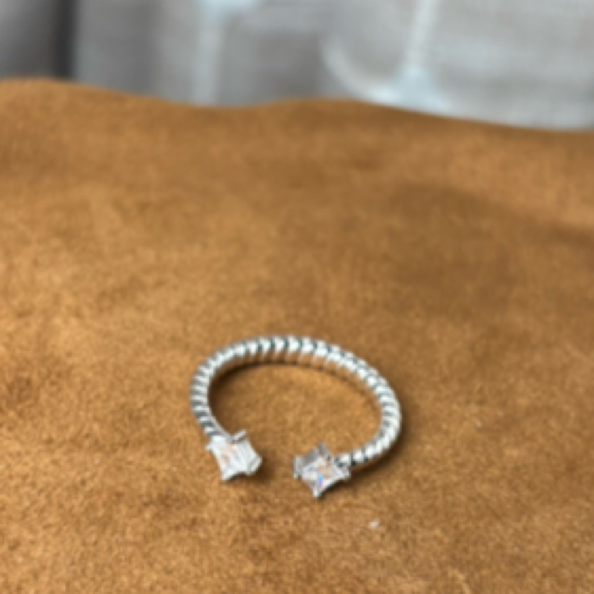 925银戒指 女韩系ins小众设计食指开口戒轻奢高级感叠戴指环