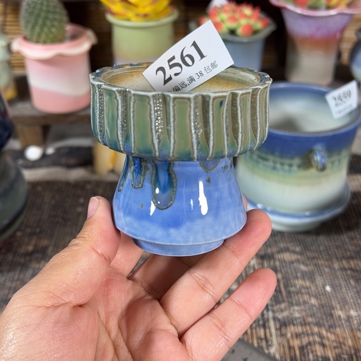 口6 手工花盆满30包邮