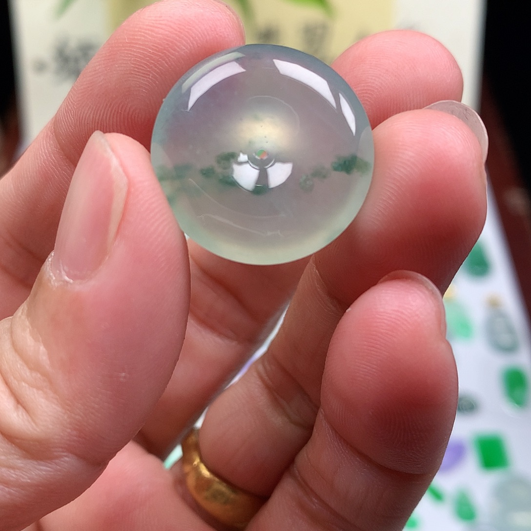 翡翠裸石缅甸天然A货翡翠冰种平安扣