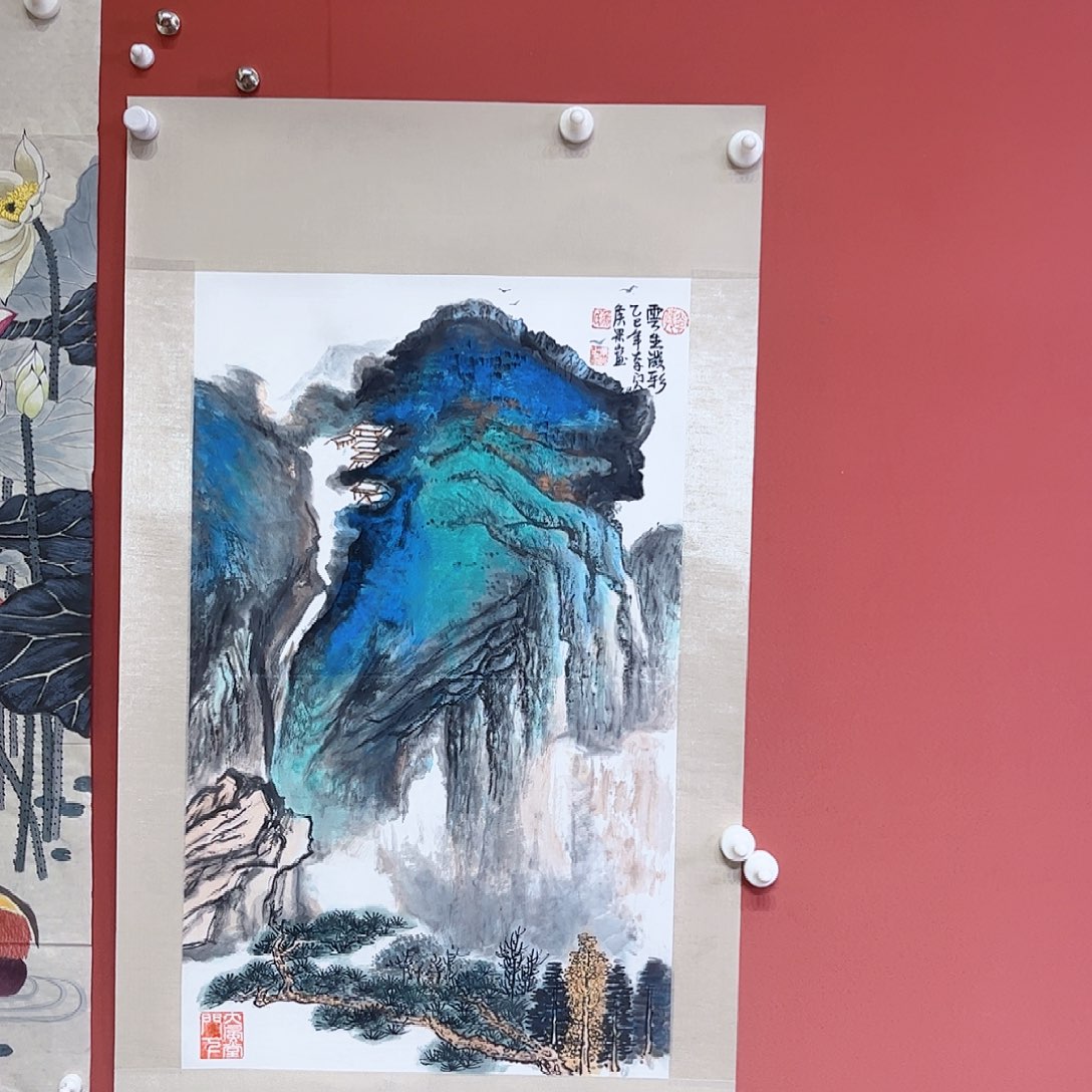 国画侯果山老师亲笔手绘作品朵 