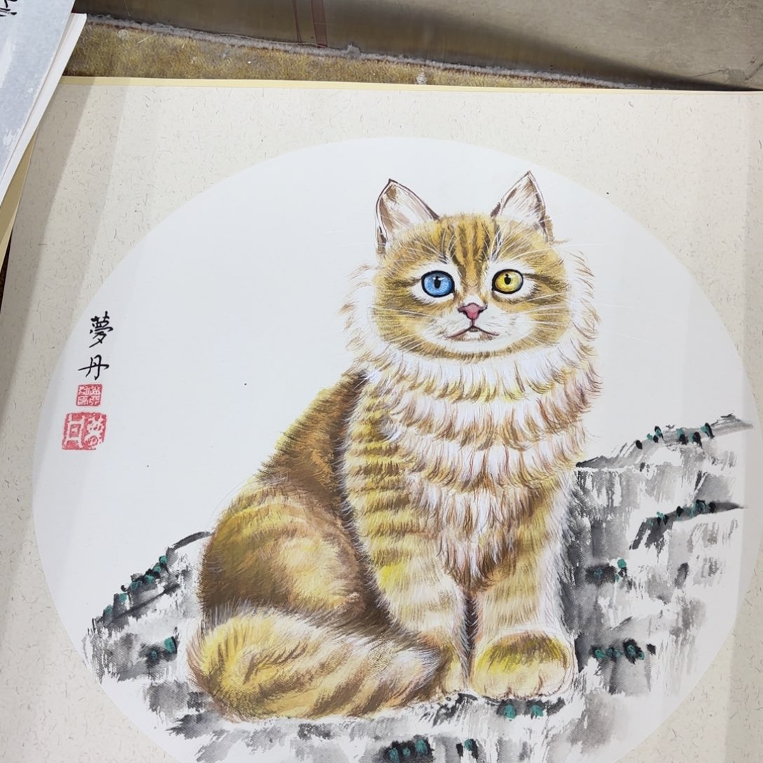 国画斗方花鸟花鸟赵