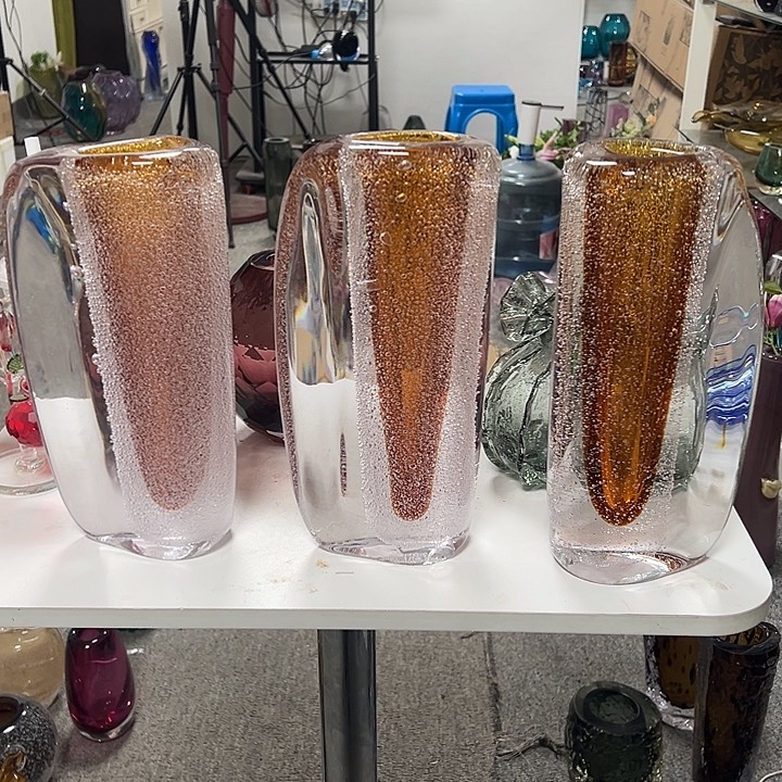 蓝***空高28轻奢琉璃花器微瑕福利