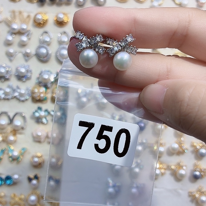 科***u耳饰合金淡水珍珠