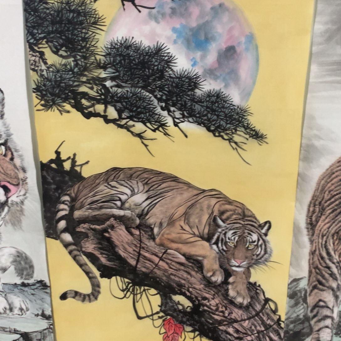 国画四尺福利作品需要落款，告知主播