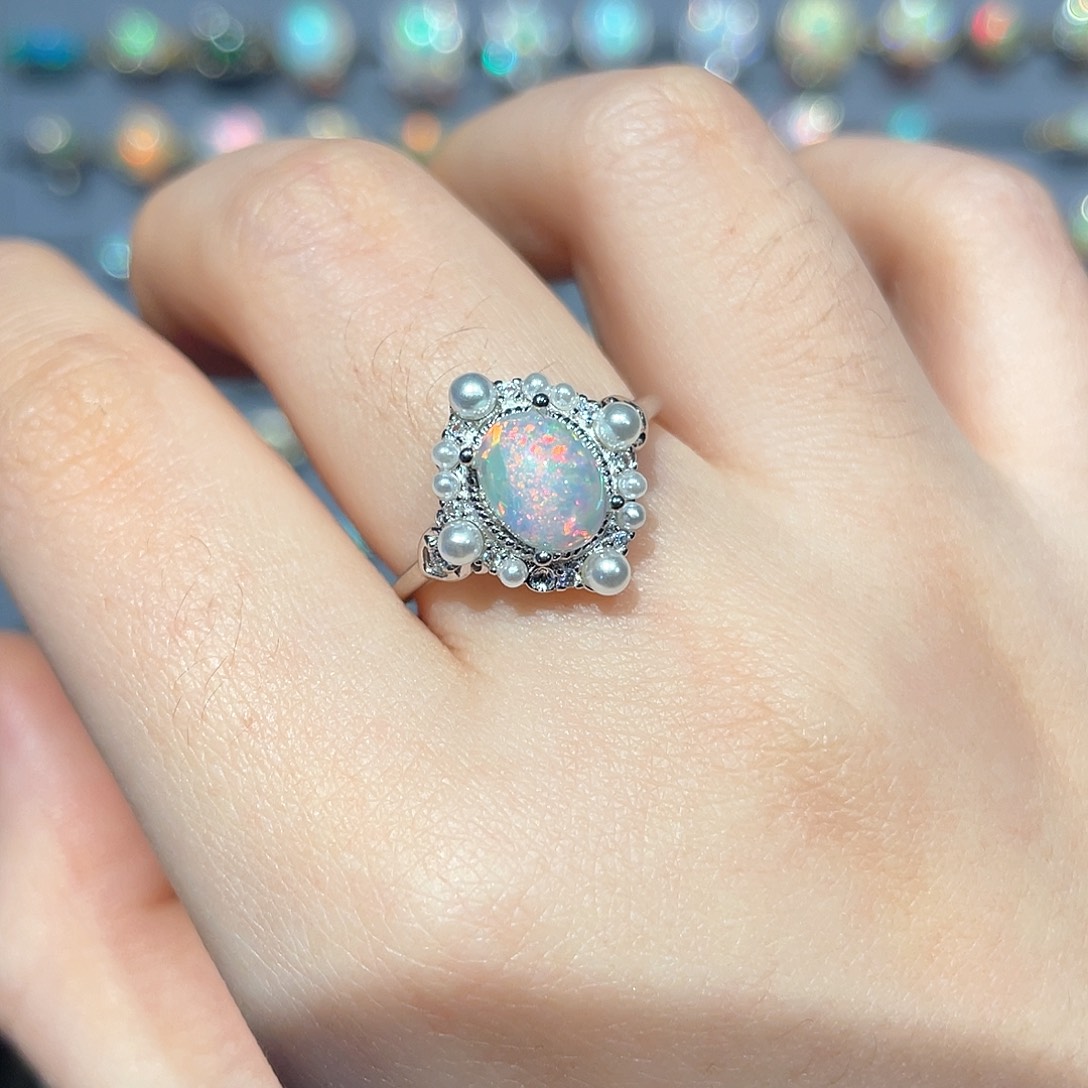 欧泊欧泊戒指银S925镶嵌