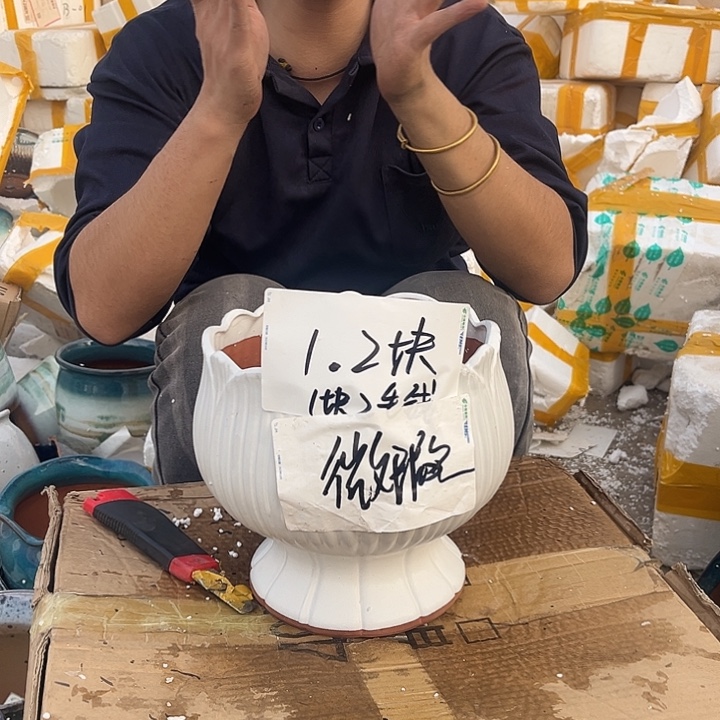 烧***发花盆紫砂宜兴紫砂粗陶花盆