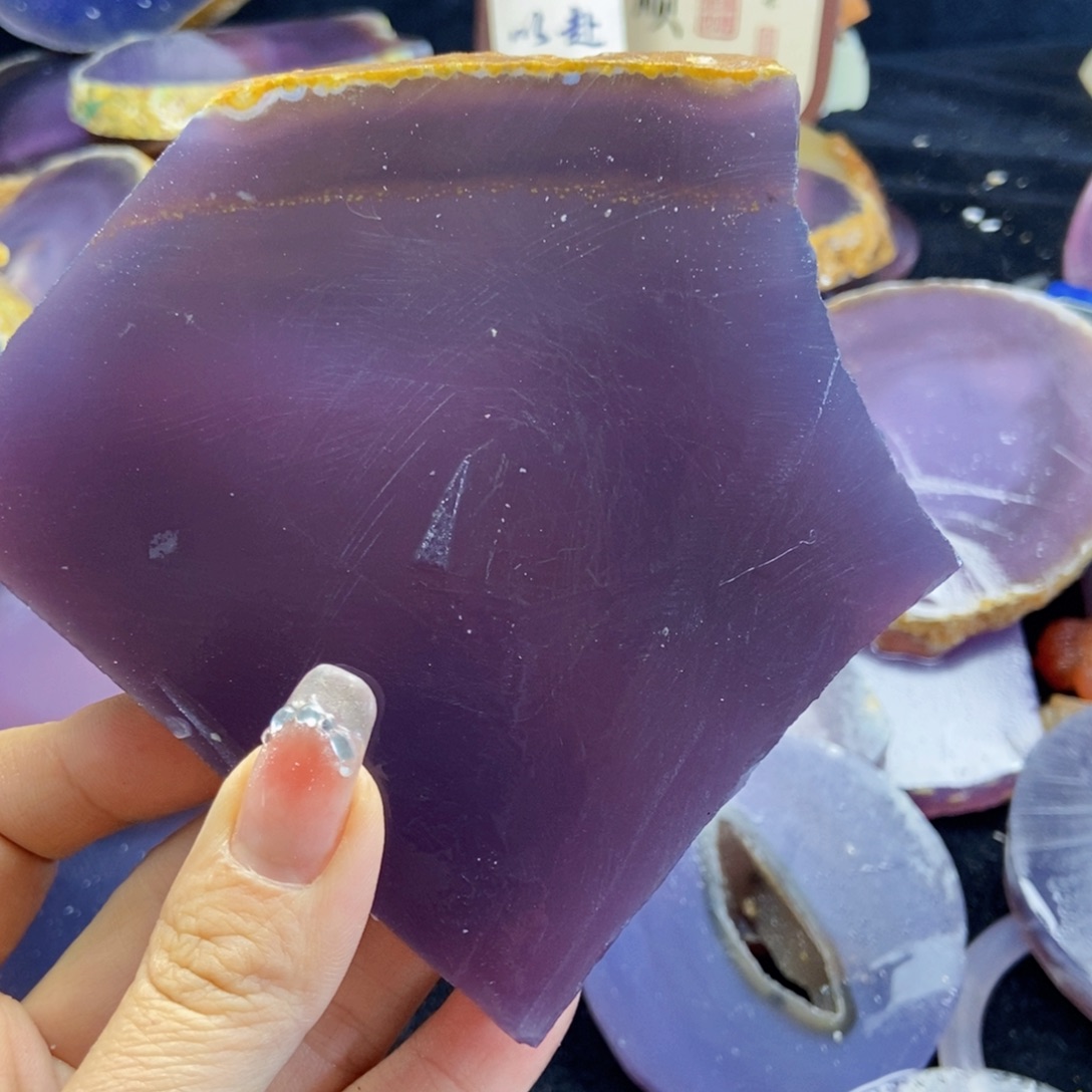 飘***雪定制玛瑙61口定制心抛光