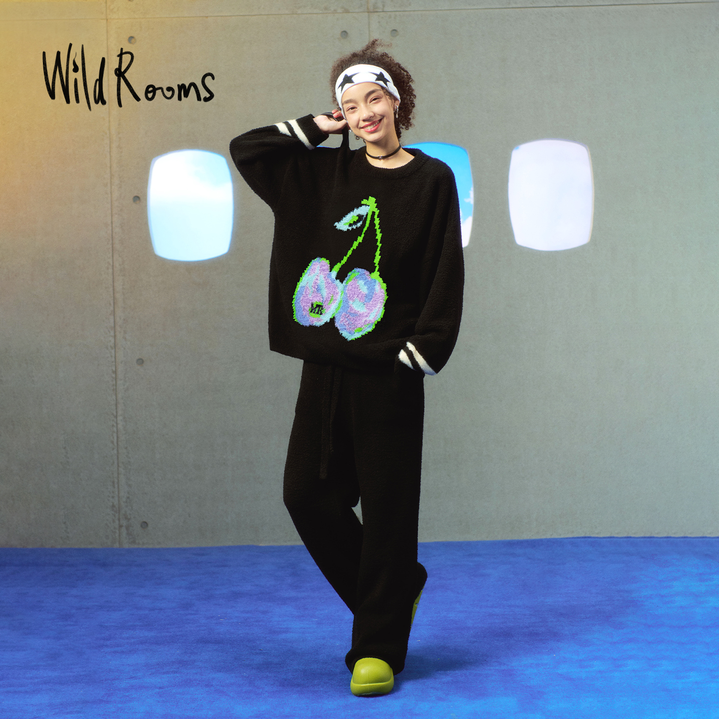 WildRooms任性樱桃宽松家居服睡衣套装慵懒风冬季时尚