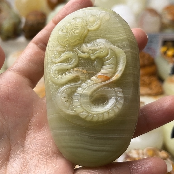 石材古青石不退换蛇