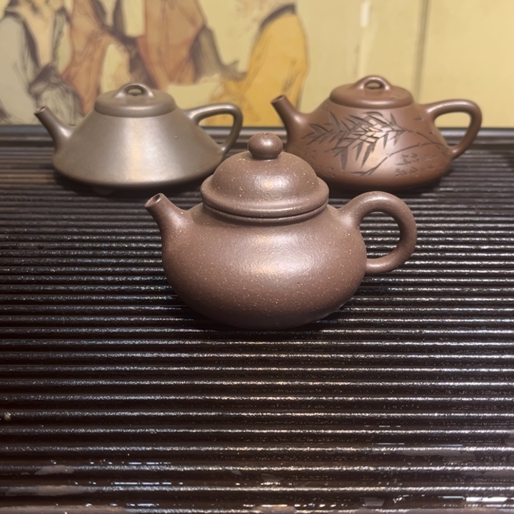 紫砂茶壶容天天青