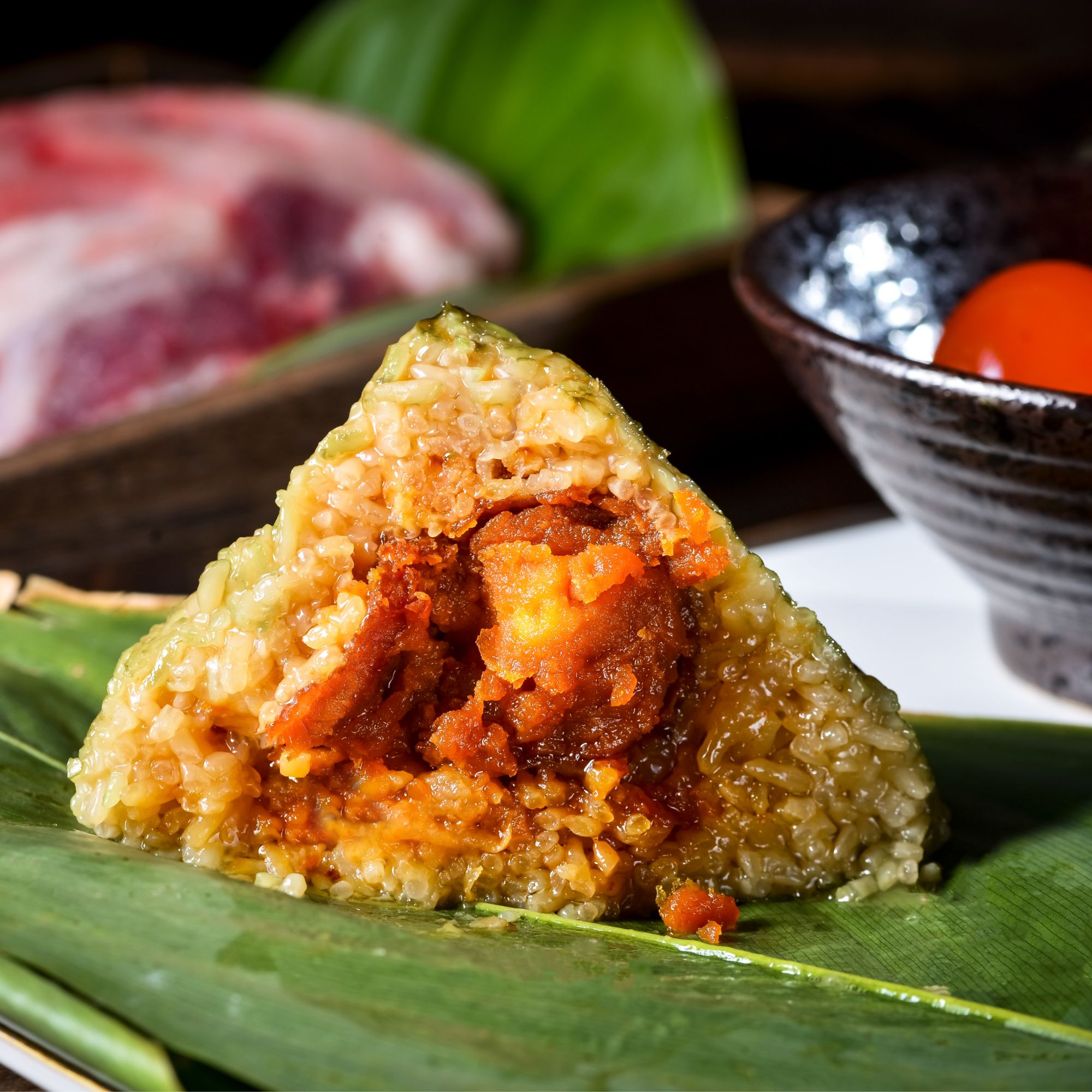 海南定安黑猪肉粽速食礼盒装新鲜顺丰包邮到家